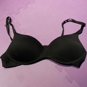 Lively black lightly lined wireless bra 38B